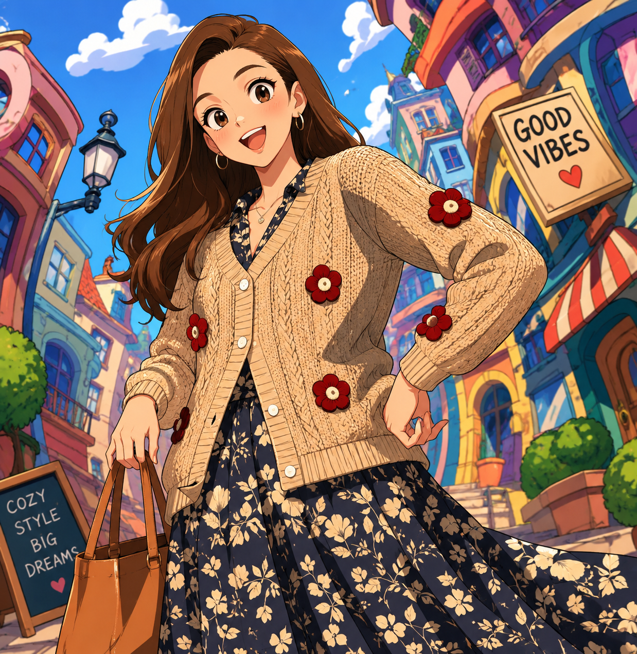 🧶Handmade Floral Knit Cardigan for Women