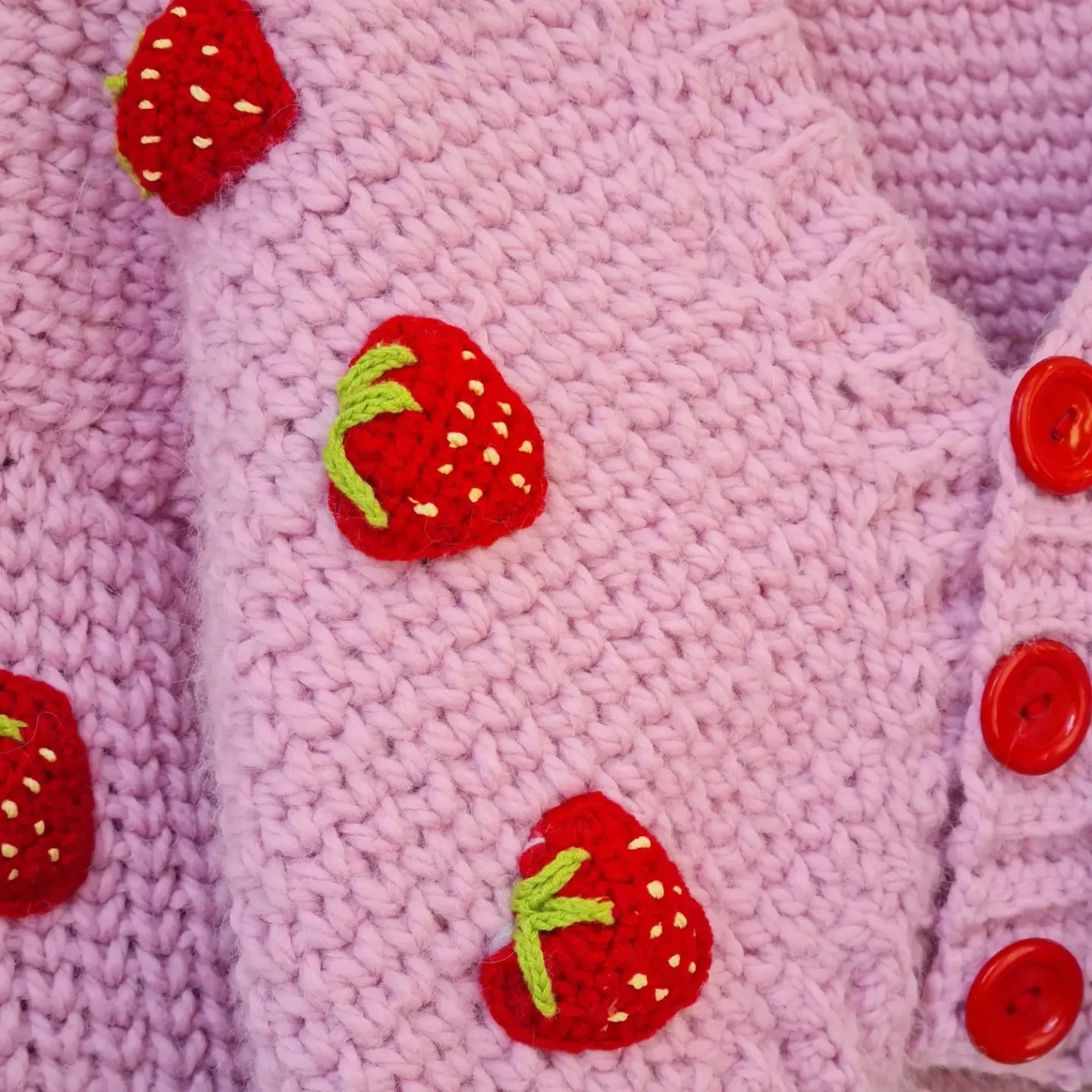 Strawberry Chunky Sweater