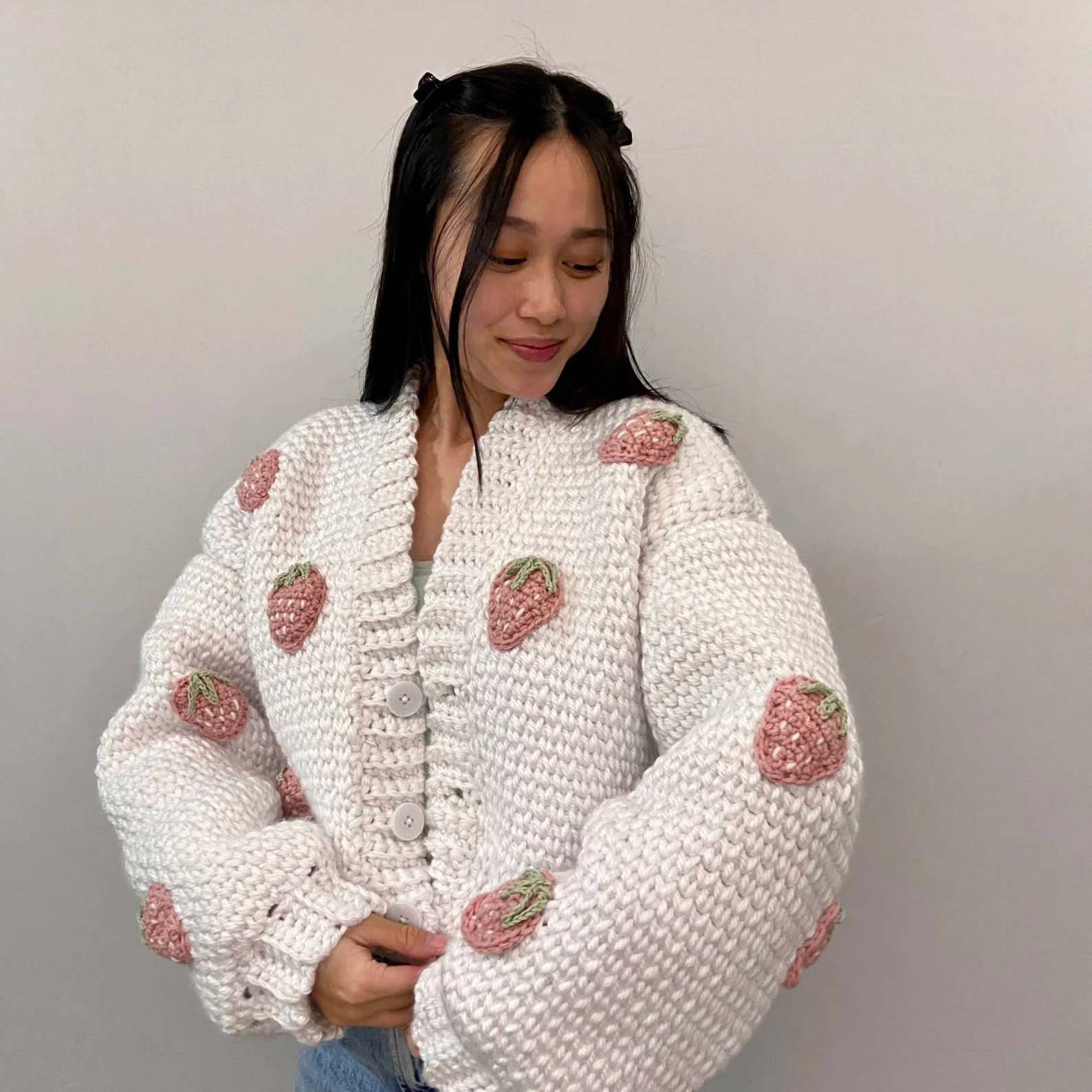 Strawberry Chunky Sweater
