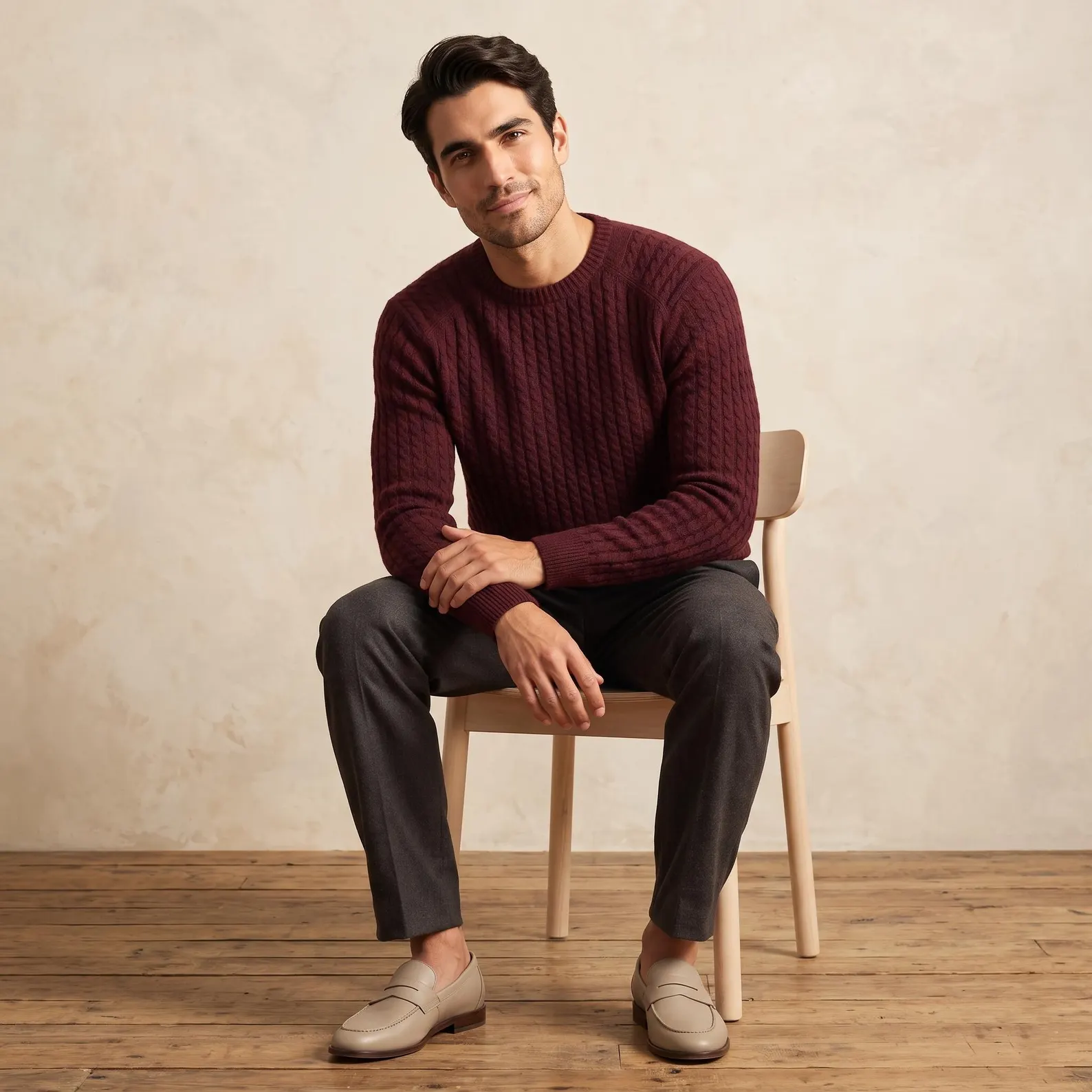 100% Pure Cashmere Sweater Men